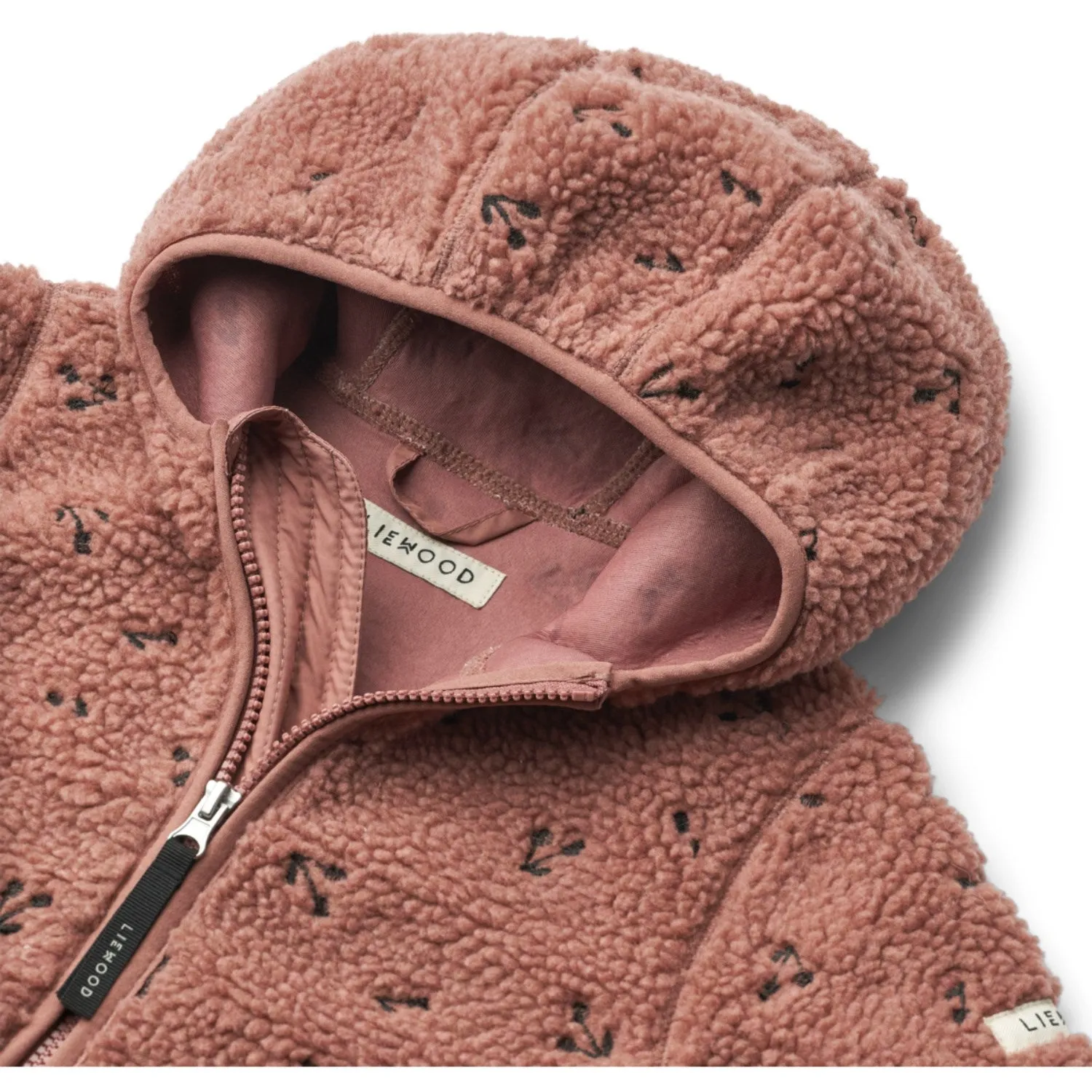 LieWood Cherries / Dark Rosetta Mara Pile Jacket Timeless Comfort