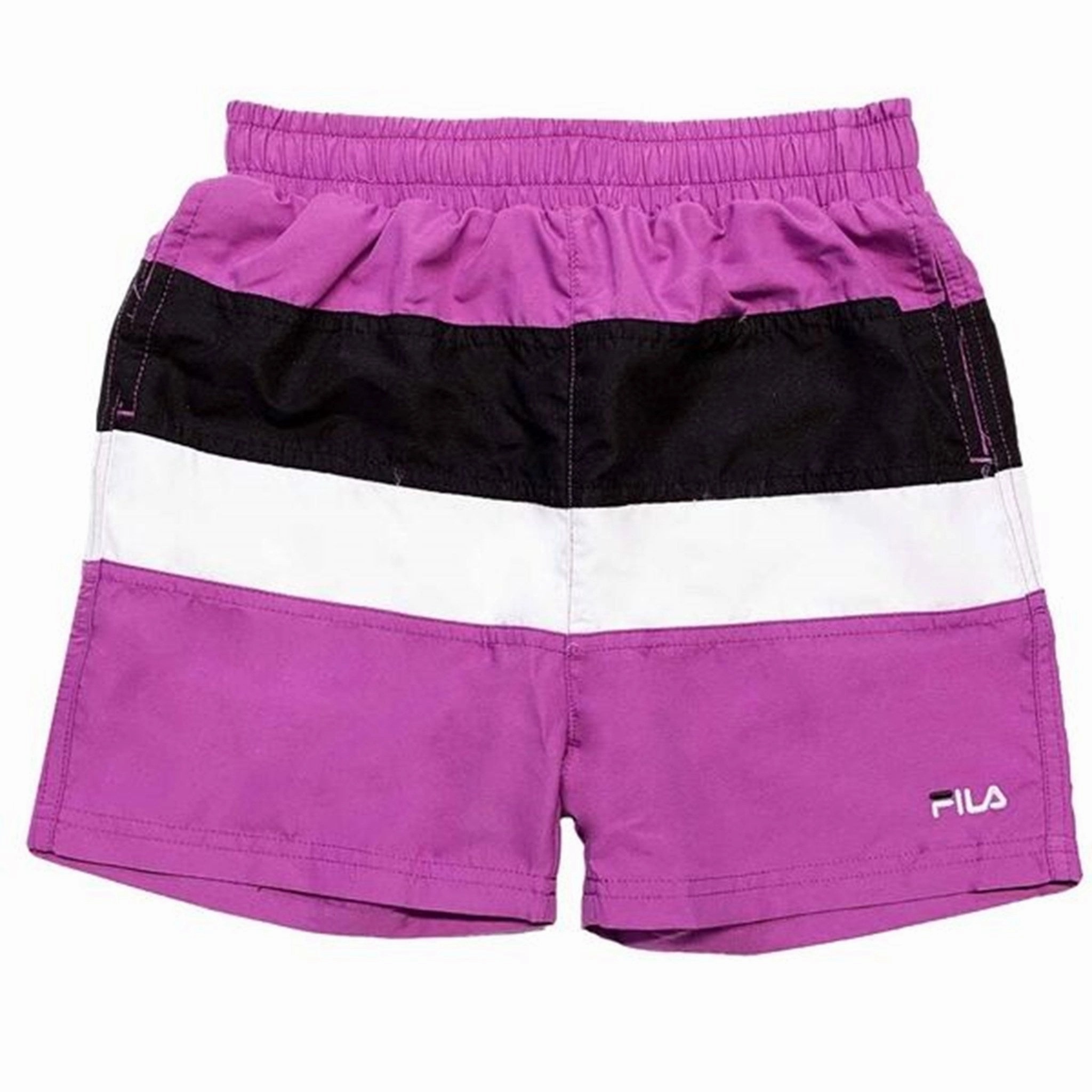 Fila Bela Purple Cactus Flower Black Bright White Swim Shorts Resort Swim