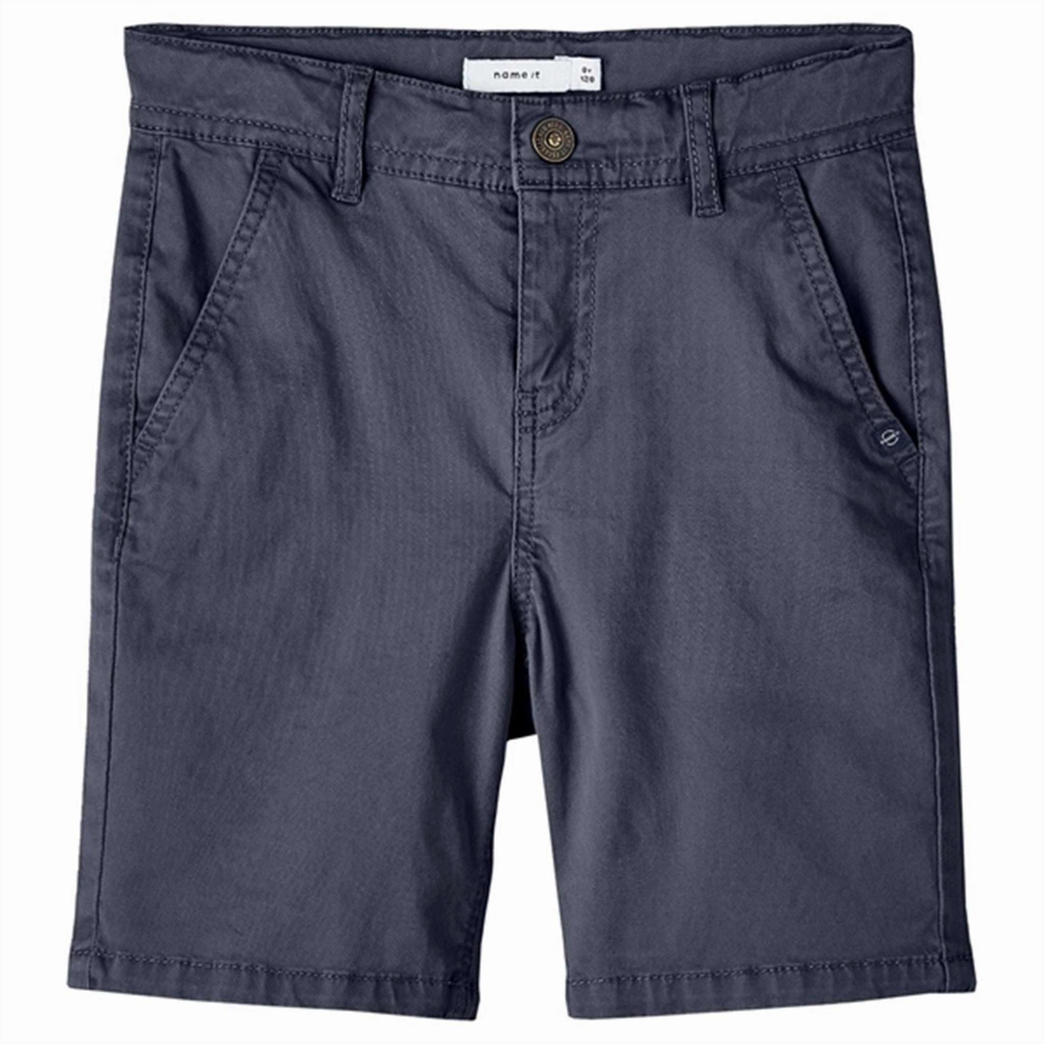 Name it Dark Sapphire Silas Slim Twill Shorts Stain Repellent Treatment