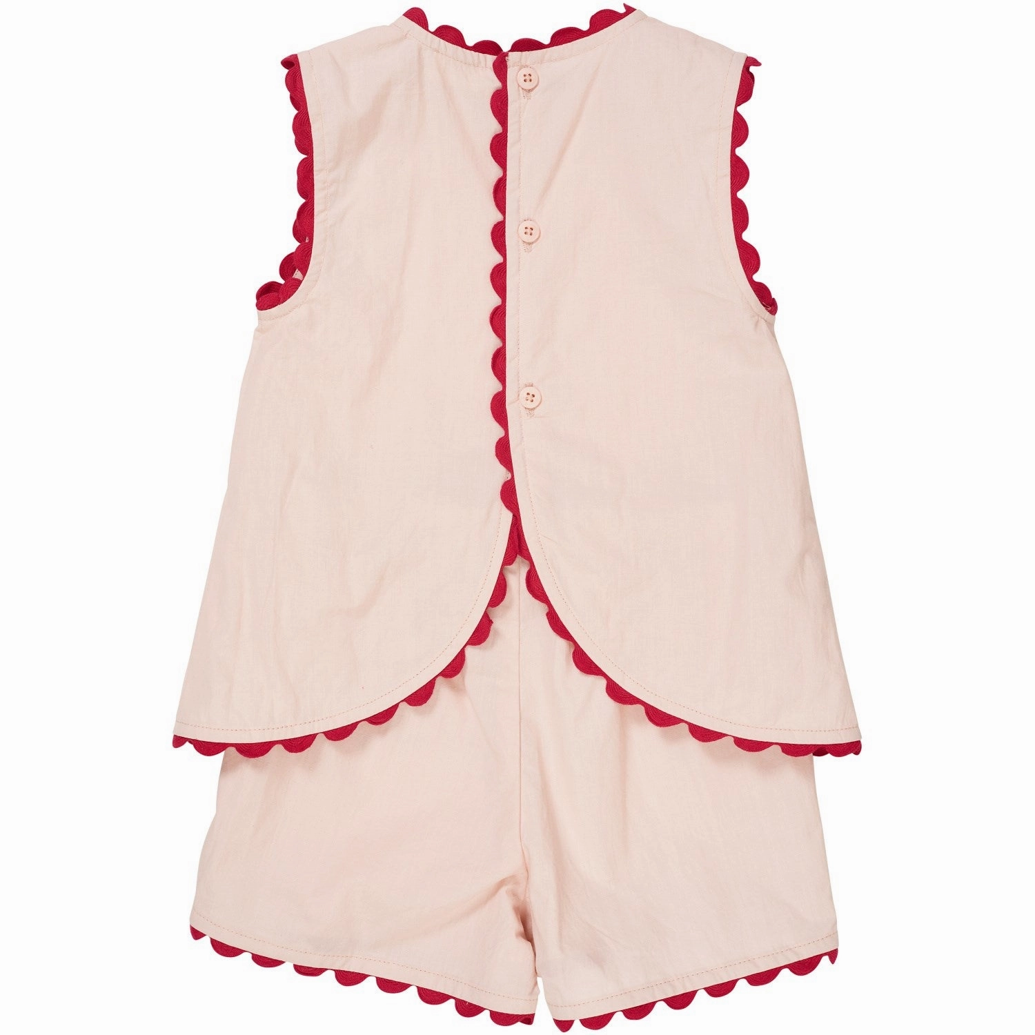 COPENHAGEN COLORS Dusty Rose Comb. Poplin Deco Summer Set High Waist Active Wear Shorts