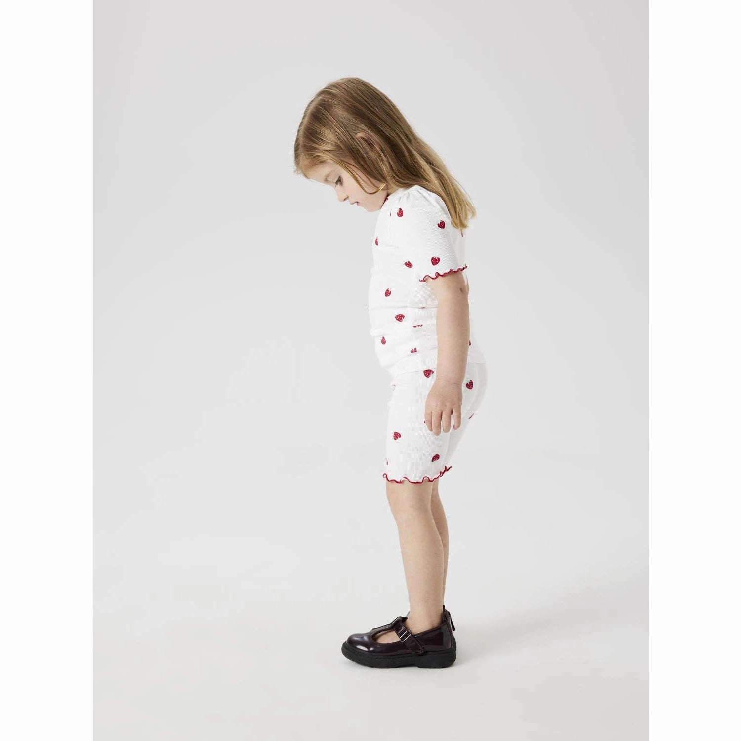 Name It Bright White Jillie Slim Biker Shorts Mid - rise