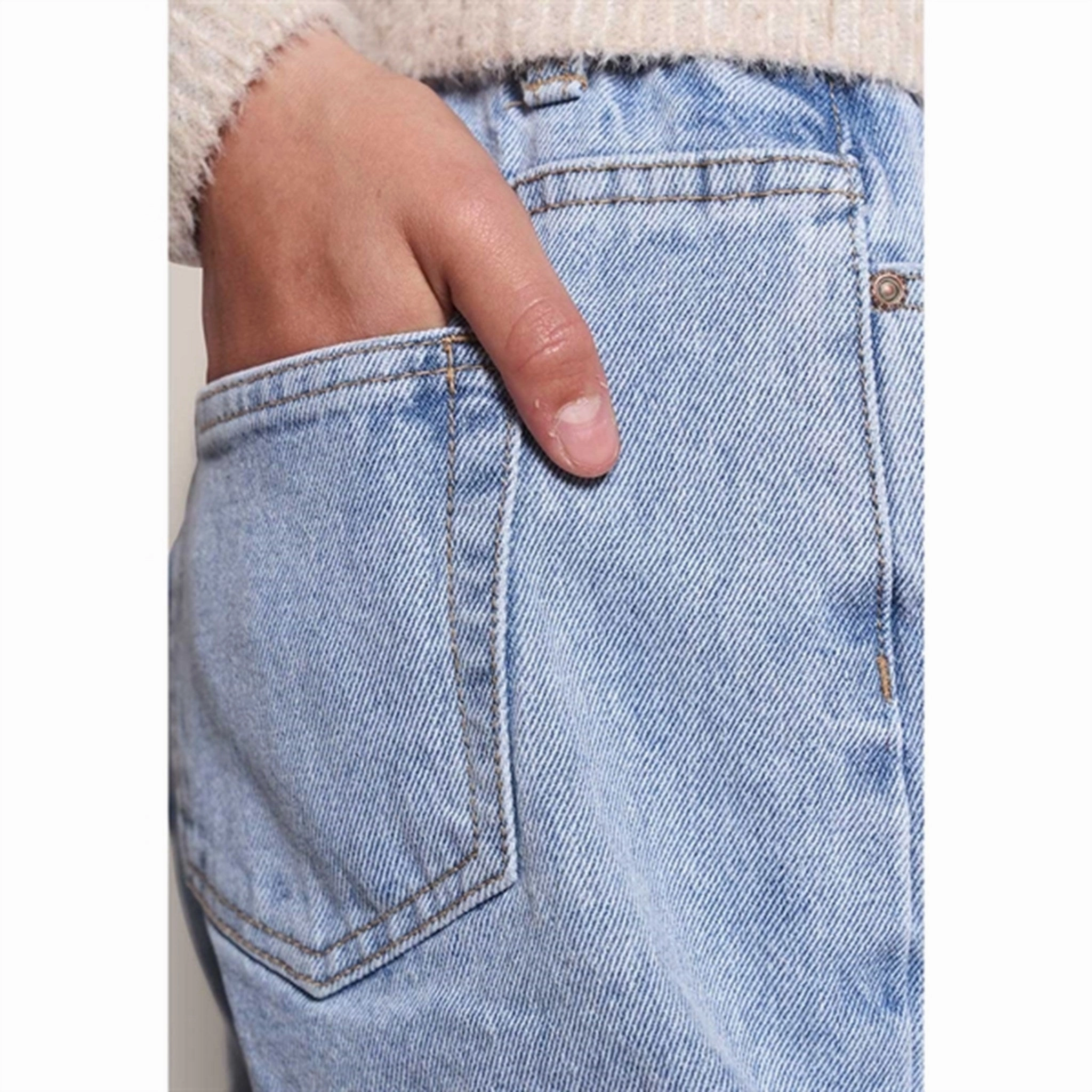 GRUNT Standard Blue Yes Paper Bag Shorts Wrinkle Resistant Finish Polyester fabric