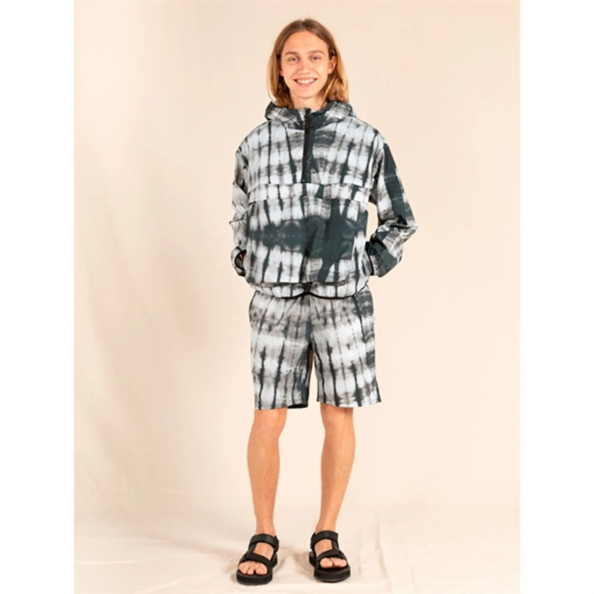 fishermen Modern Fit Finger In The Nose Elly Black Tie & Dye Jacket