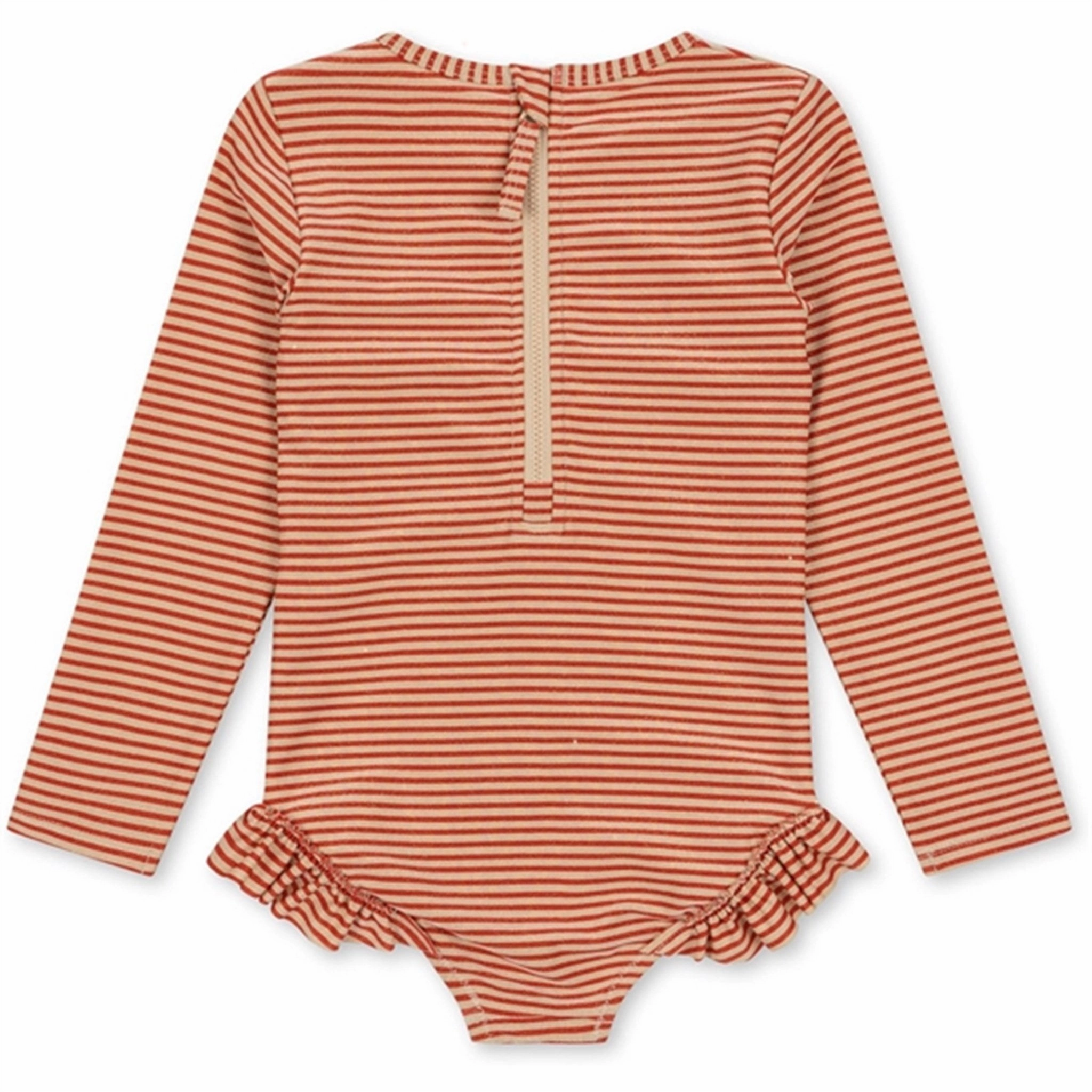 Konges Sl?jd Jade Ls Swimsuit Glitter Stripe Roll Resistant Bands Versatile Style