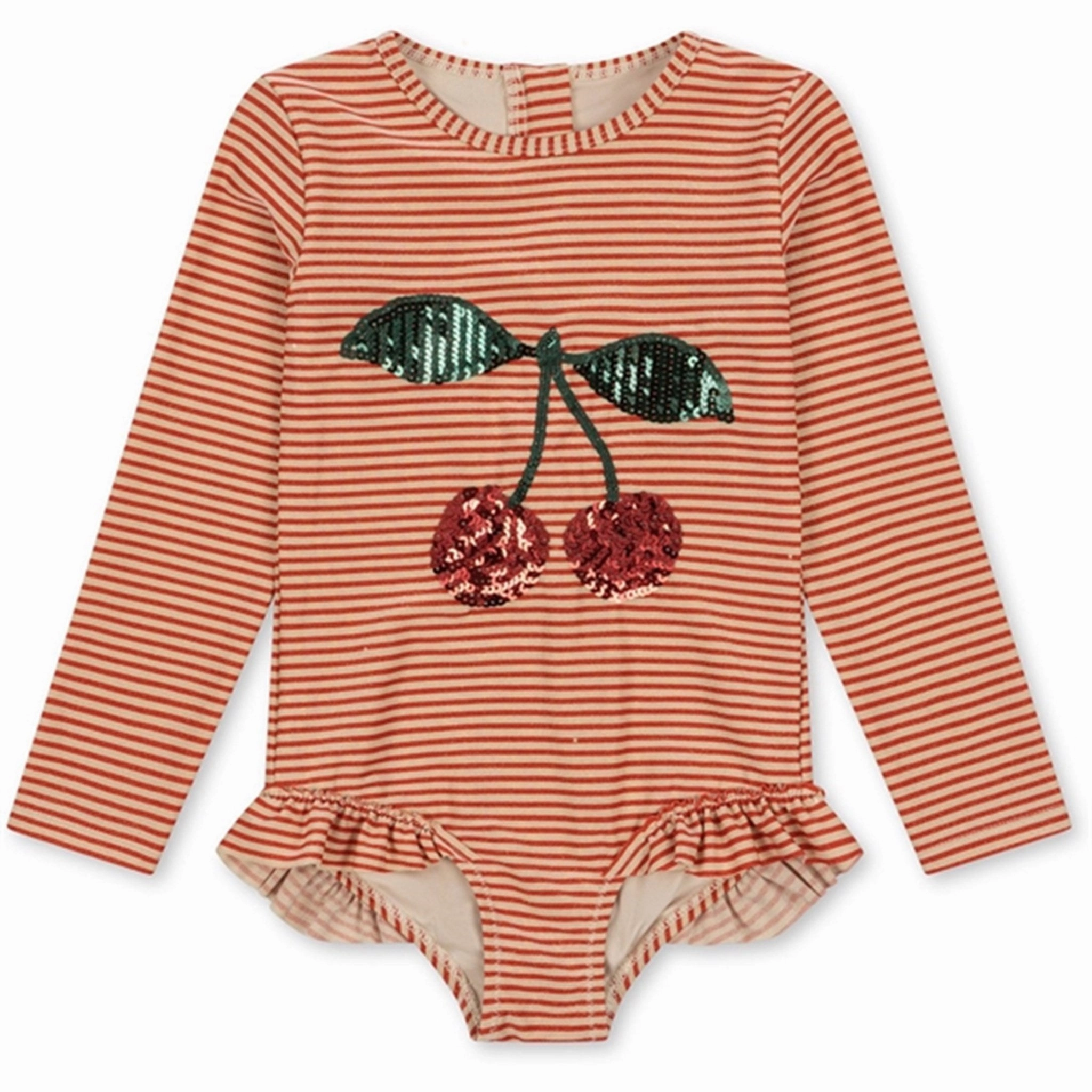 Konges Sl?jd Jade Ls Swimsuit Glitter Stripe Island Life