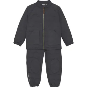 En Fant Ebony Thermal Set Soft, Solid Frayed-Edge Solid-color