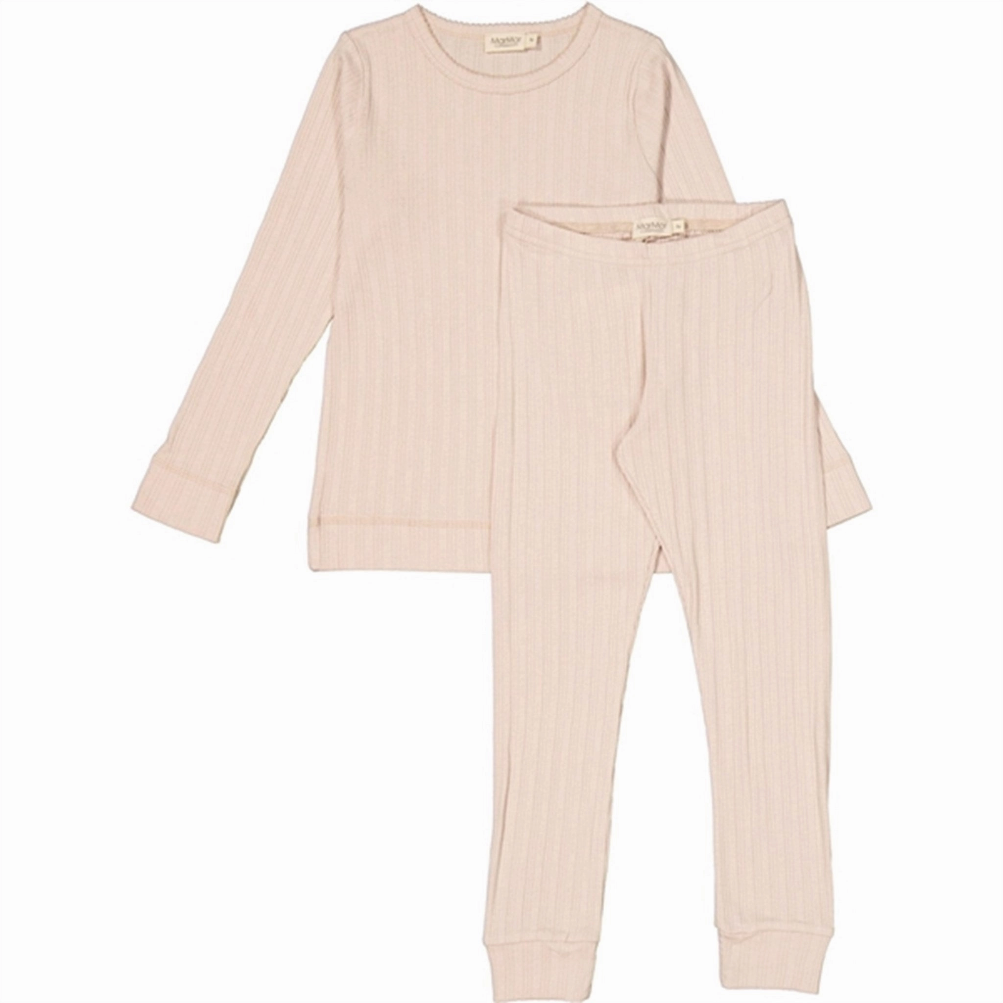 fresh start Flexible Elastic Seams MarMar Modal Cream Taupe Pointelle Rib Night Set