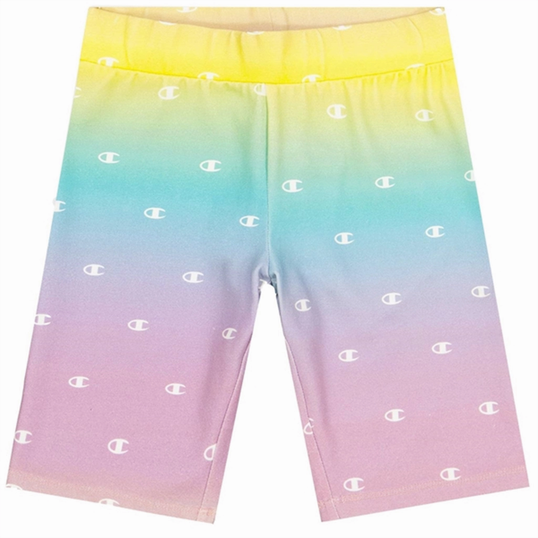 Champion White/Allover Bike Trunk Shorts Wide Leg Silhouette Simple Cut