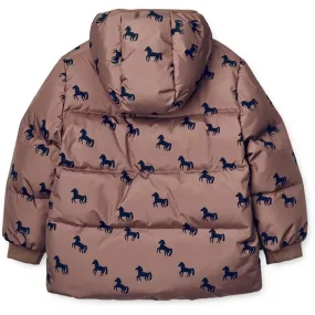 Comfortable work blouse Feminine everyday piece Liewood Palle Puffer Down Jacket Horses / Dark Rosetta