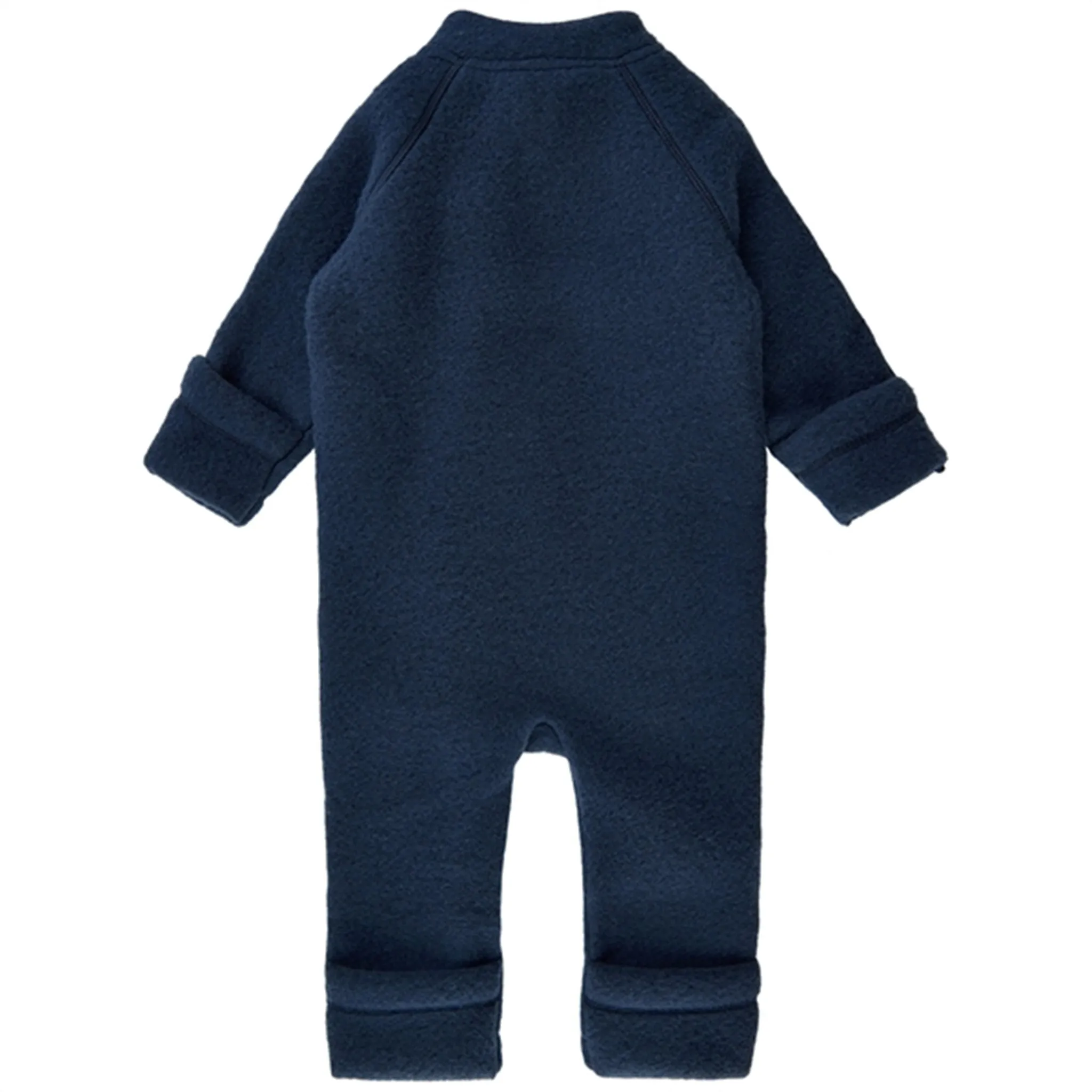 Mikk-Line Wool Baby Suit Blue Nights Buckle-Detail Comfortable work blouse