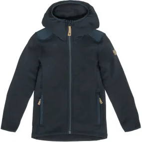 Fj?llr?ven Dark Navy Kids Keb Fleece Hoodie Classic Outfit Gear