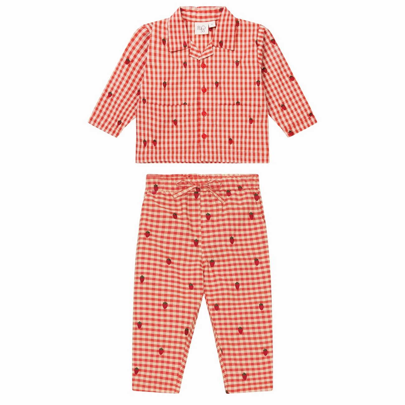 Fl?ss Berry Gingham Molly PJ Daily Set Evening Fit