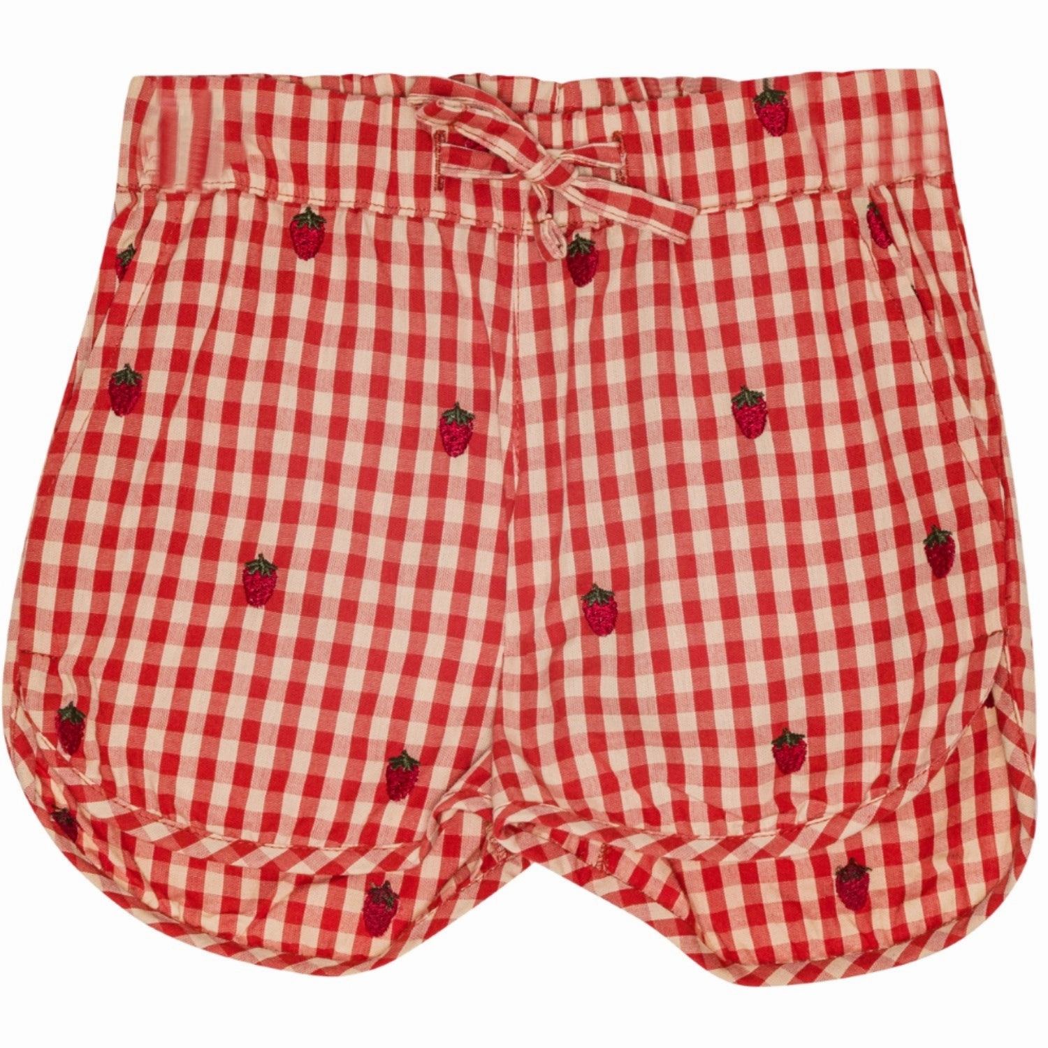 Warm Mood Durable Stitching Fl?ss Berry Gingham Molly Shorts