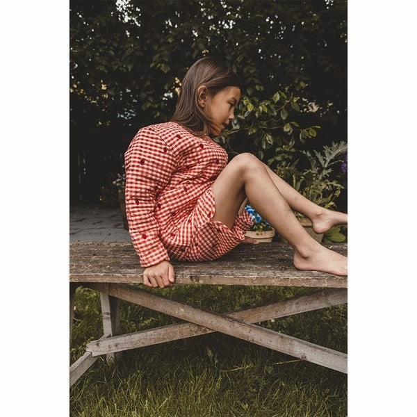 Fl?ss Molly Shorts Berry Gingham Casual Elegance Beach-Ready Look