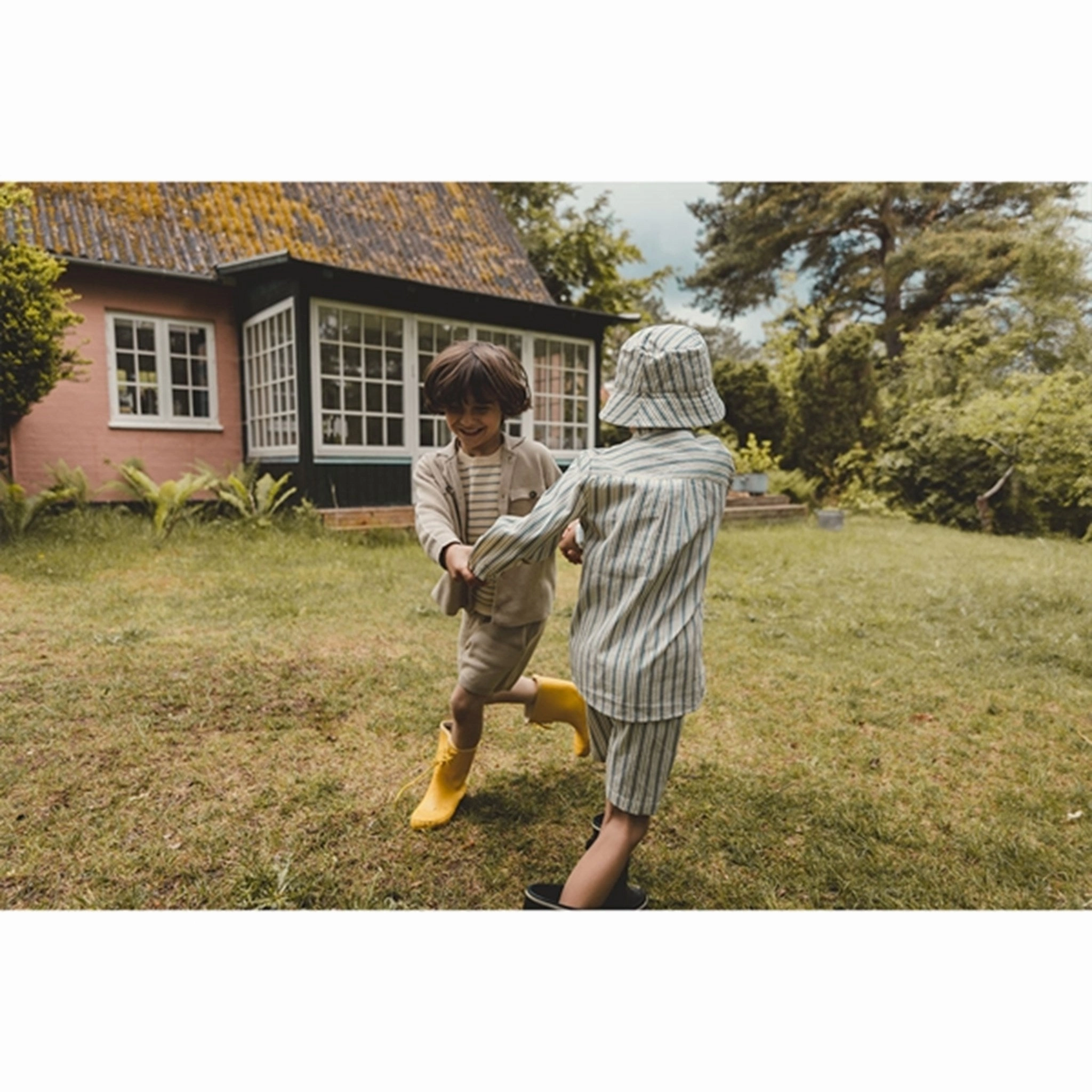 Fl?ss Nori Shorts Misty Stripe Multi Pocket Functionality Lace trim