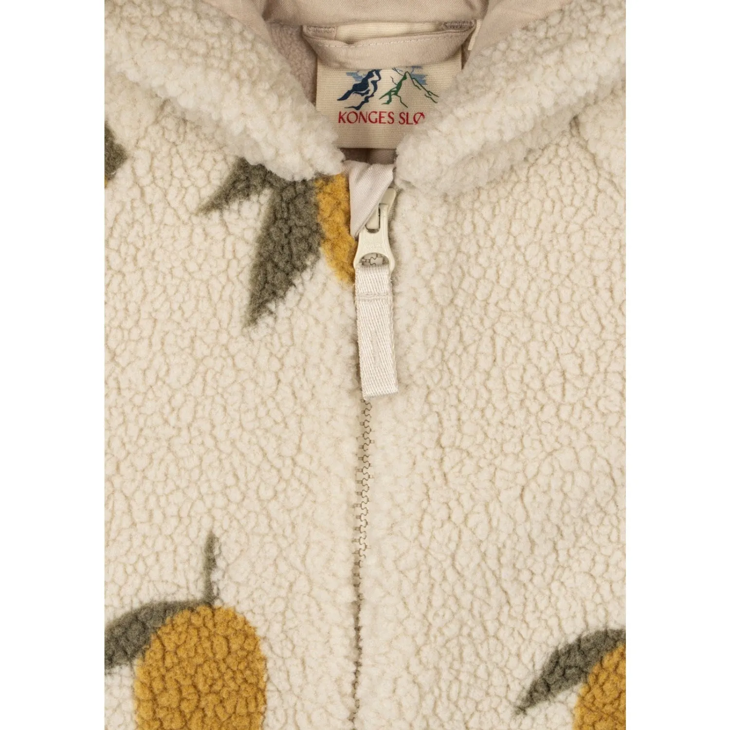 Konges Sl?jd Mon Grand Citron Sage Jody Teddy Onesie Grs Half-Placket Theater-Night