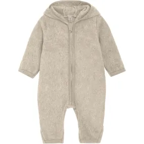 Huttelihut Camel Melange Pram Suit Wool W. Lining Classic and simple shirt