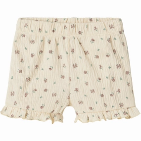 Name It Bleached Sand Jannis Shorts Rubberized Waistband