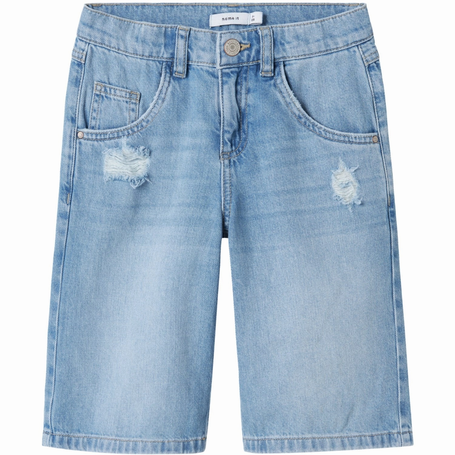 soft fit Name It Medium Blue Denim Bella Skater Shorts
