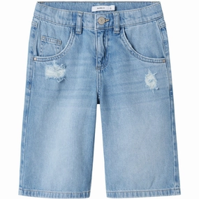 soft fit Name It Medium Blue Denim Bella Skater Shorts