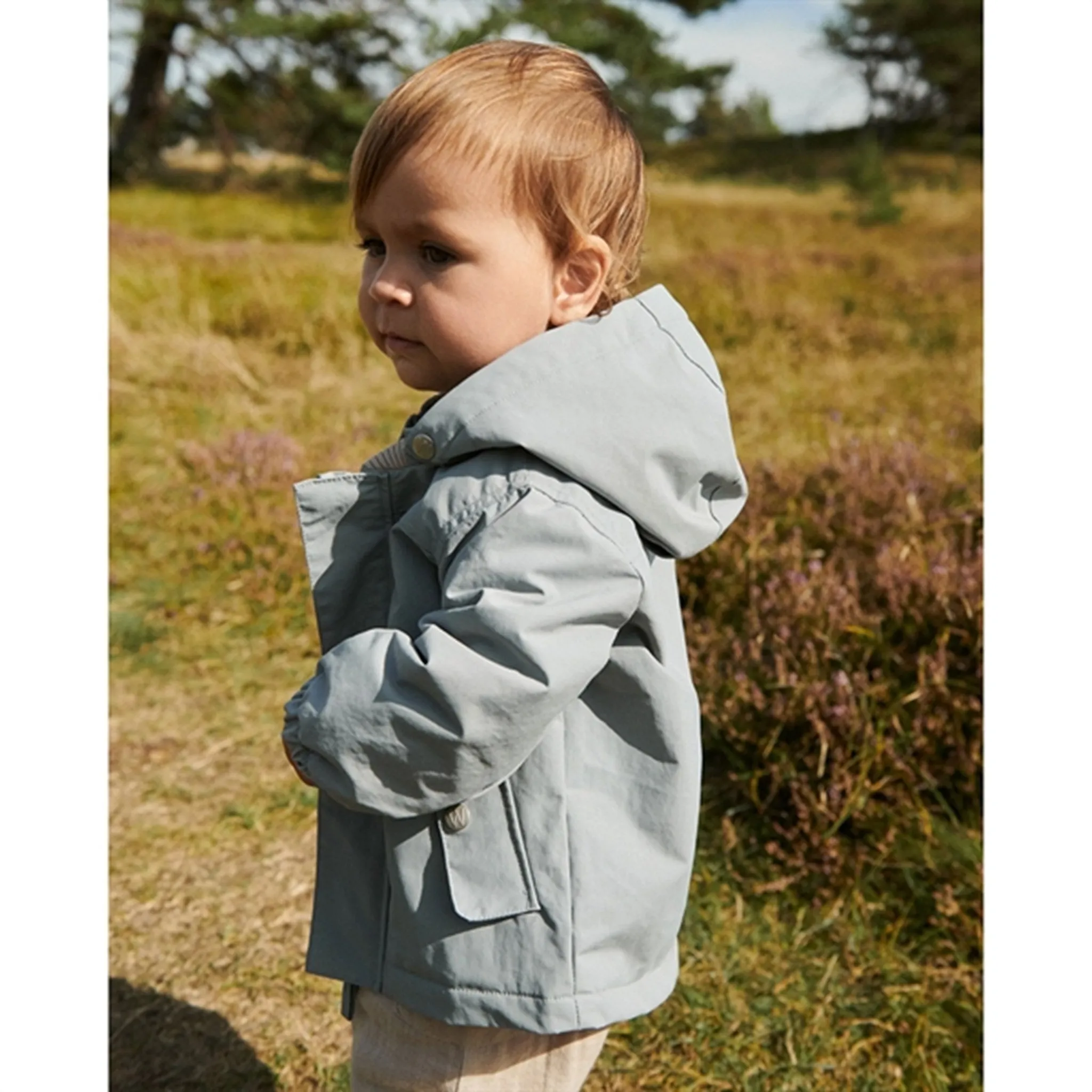 Reinforced Elbow Patches Fashion Active Wheat Jacket w. Fleece Karl Tech Cloudy Sky