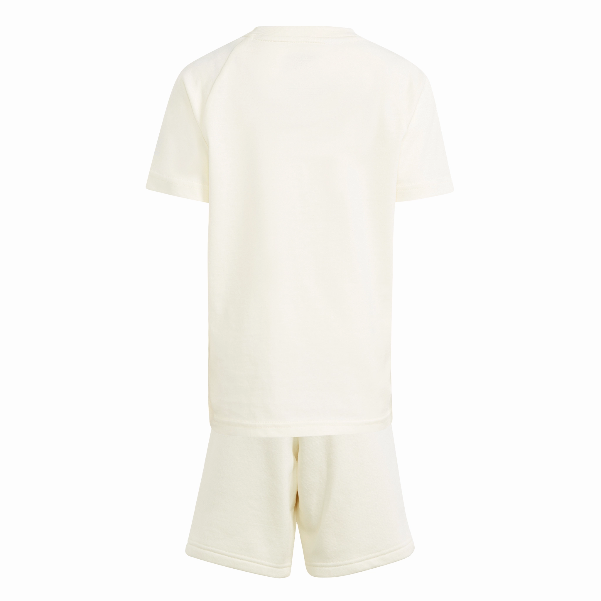 adidas Originals Ivory/Night Indigo/Red Shorts Tee Set Street Ready Yoga wear