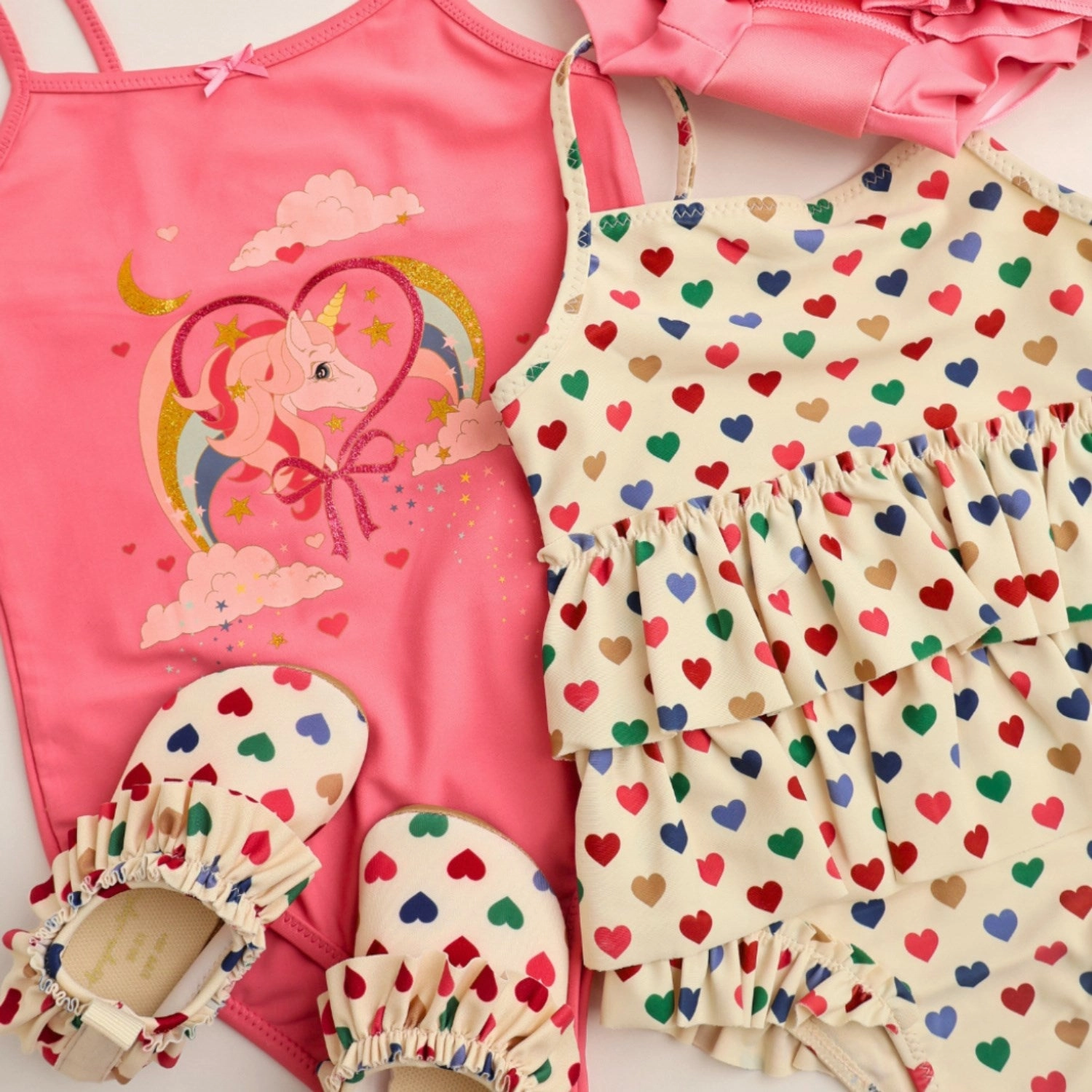 Trendy-Design Konges Sl?jd Coeur Color?? Manuca Frill Swimsuit Grs