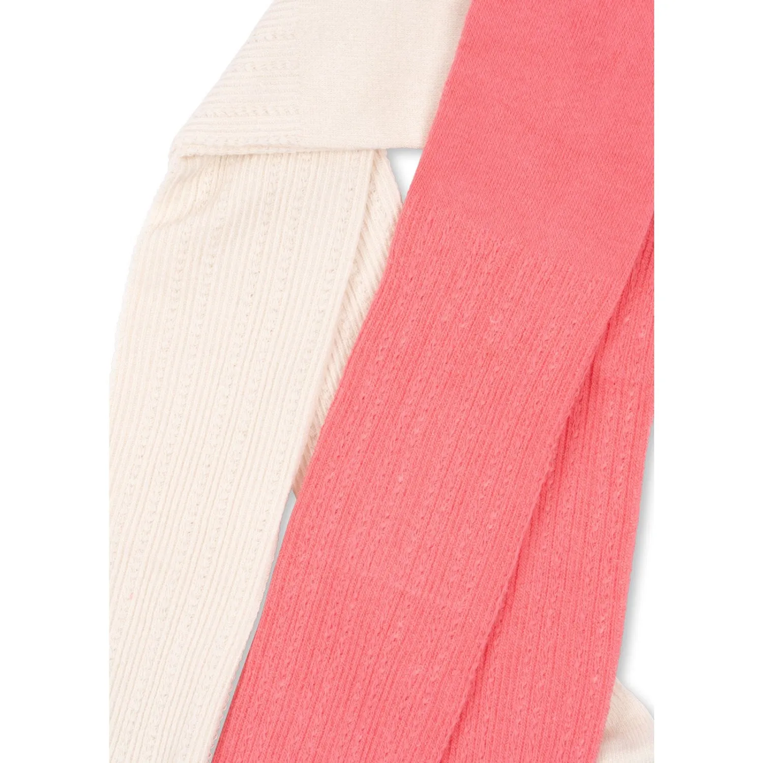 Konges Sl?jd Beige/Rose 2 Pack Pointelle Tights Generic