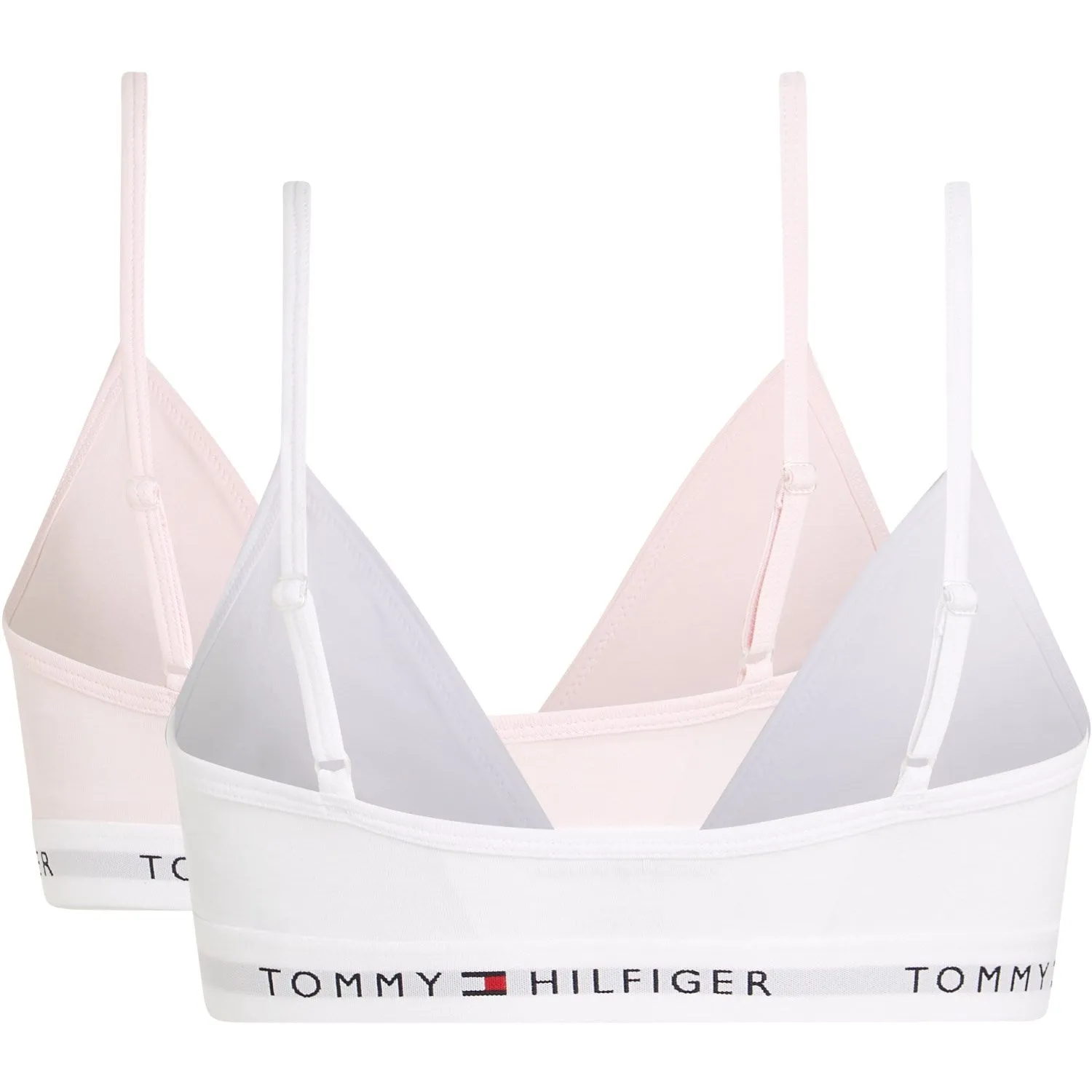 Trendy Tommy Hilfiger Light Pink / White 2 Pk Triangle Bralette