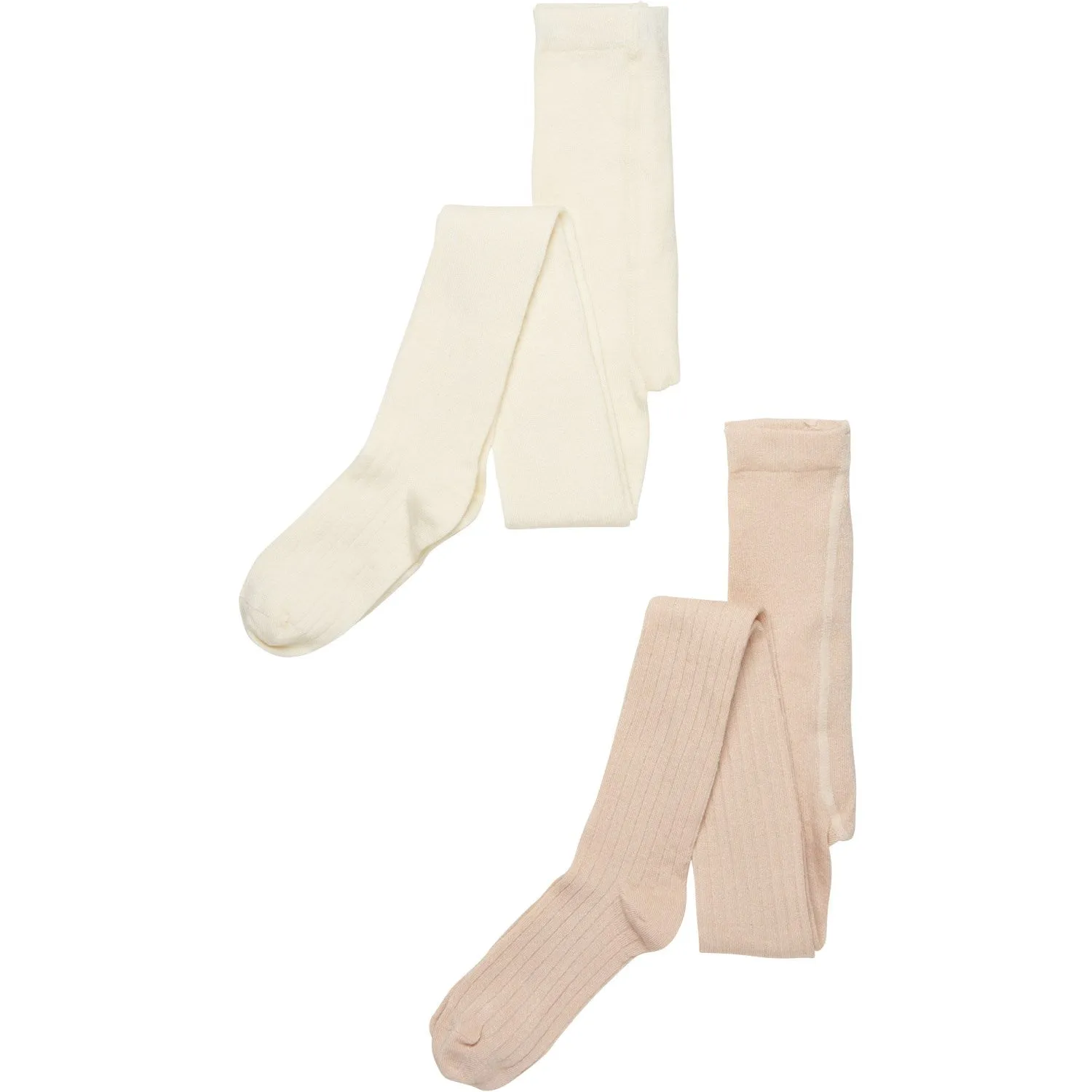 Adjustable-design Minymo Off white Stocking - rib (2-Pack)
