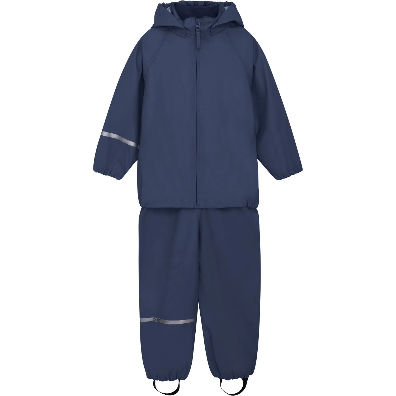 CeLaVi Oceania Basic Rainwear Set -PU Rainy Season Look Daily Zip Coat