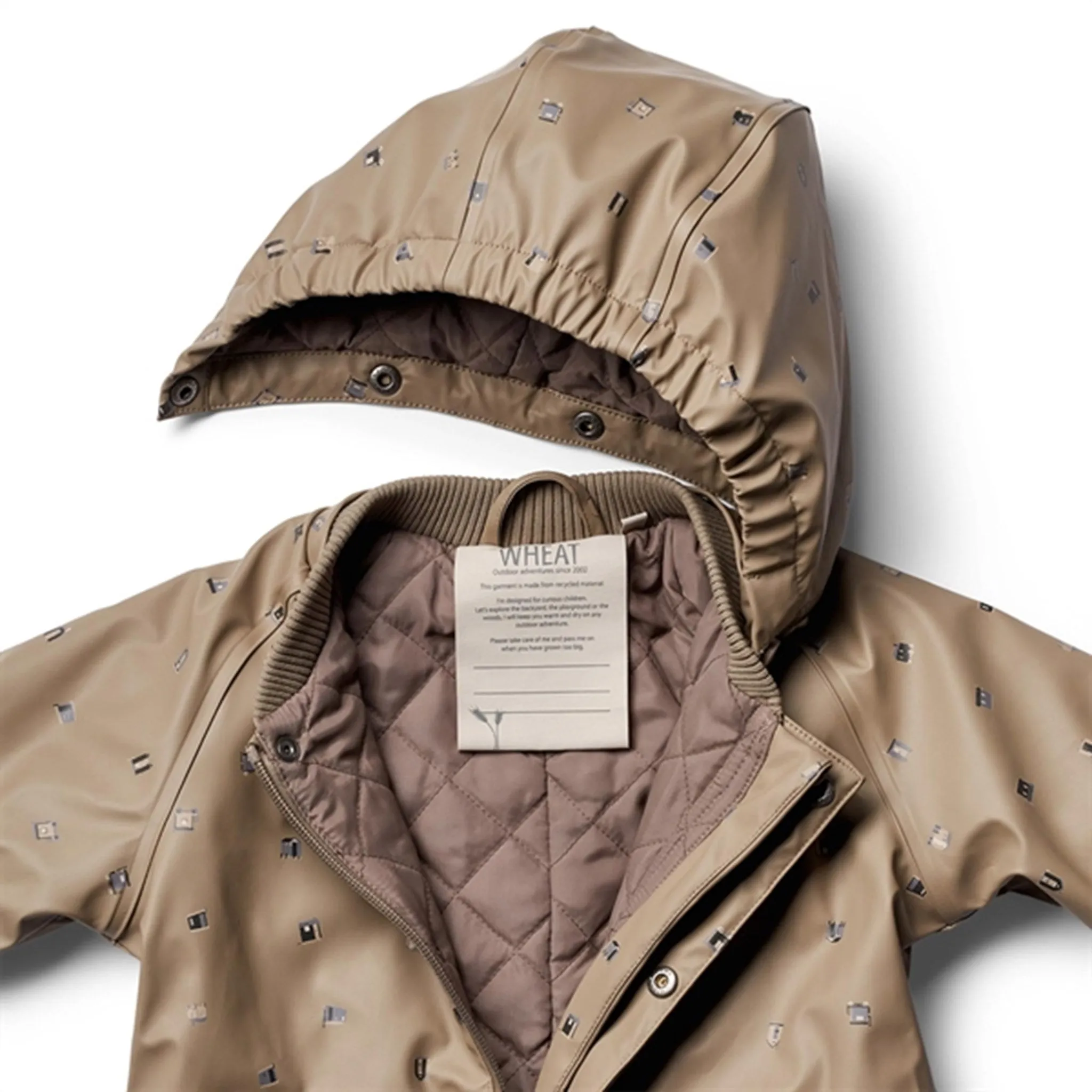 Comfy Outdoor Shell Wheat Rain Suit Aiko Thermo Dry Grey Houses