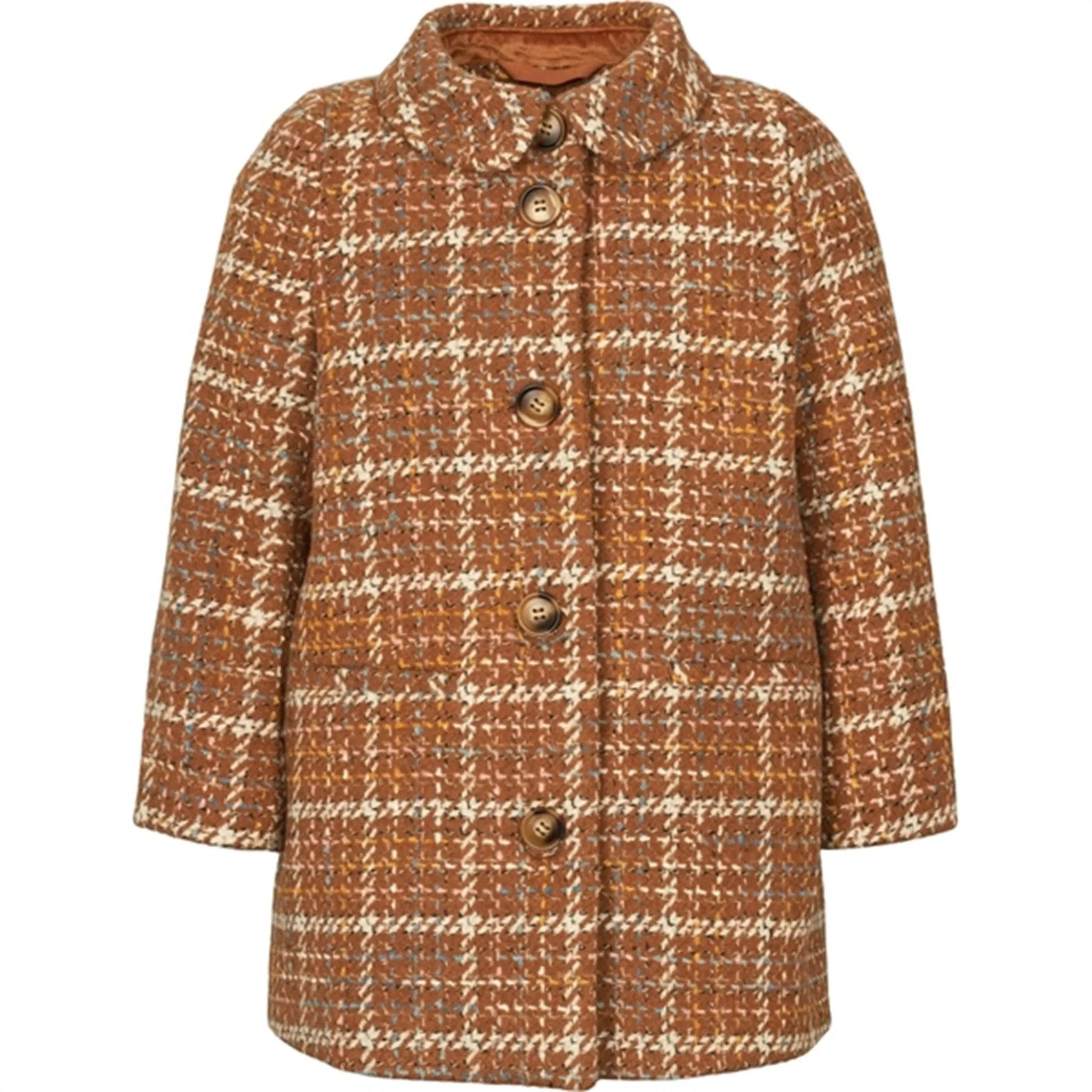 MarMar Olive Wool Glitter Jacket Caramel Check Articulated Elbows