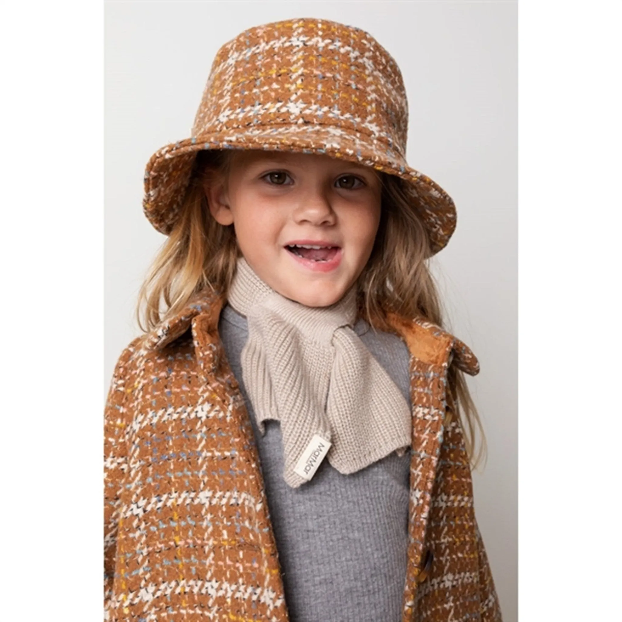 summer season Breathable Layer MarMar Olive Wool Glitter Jacket Caramel Check