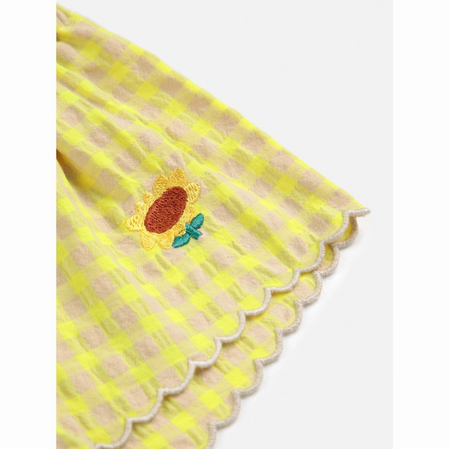 Balanced Design Seamless Integration Bobo Choses Multicolor Vichy Ruffle Woven Shorts