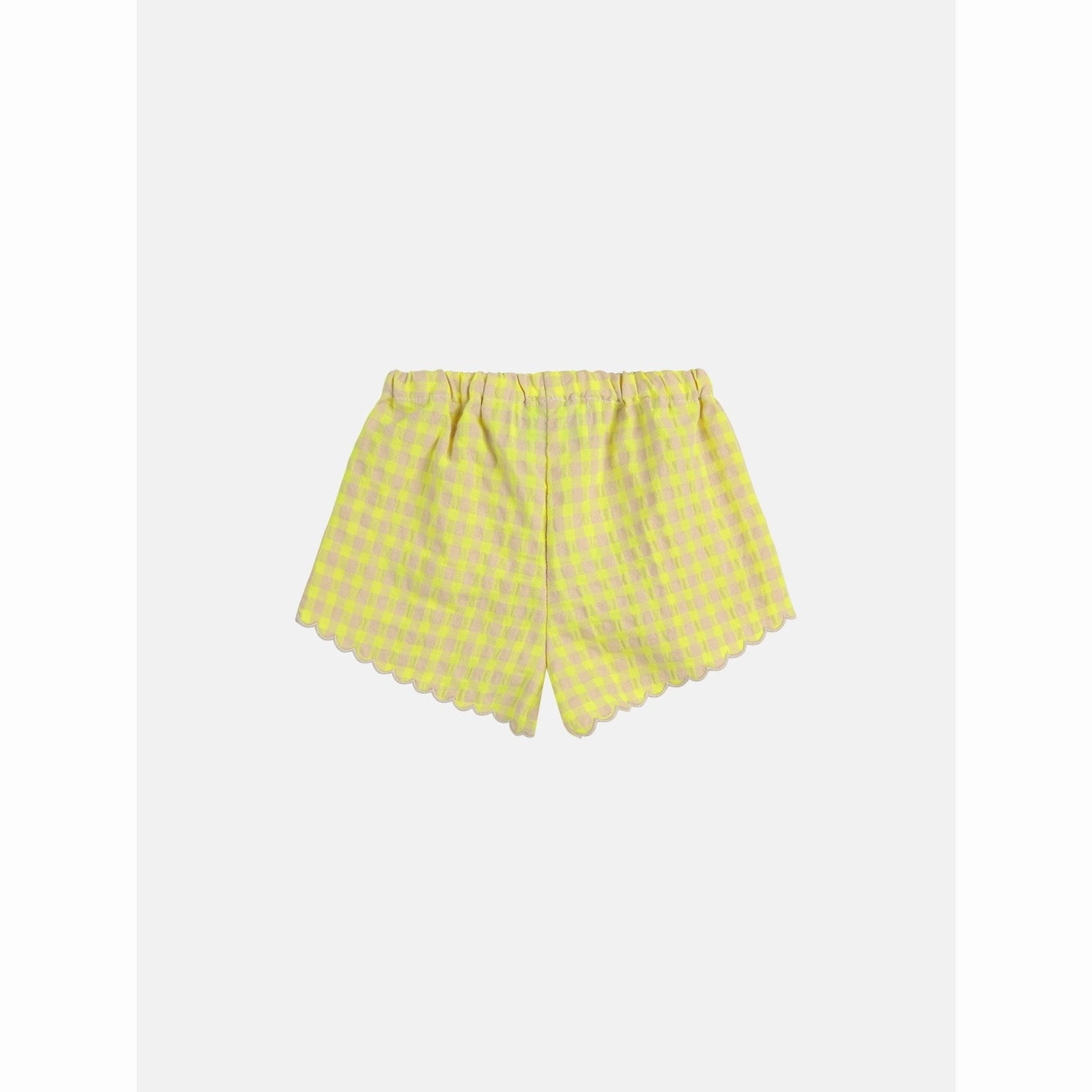 Bobo Choses Multicolor Vichy Ruffle Woven Shorts MoistureWickingLining Minimal Fit