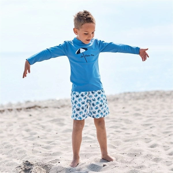 Anti Pilling Surface Petit Crabe Cornflower Casey Vita Turtleneck