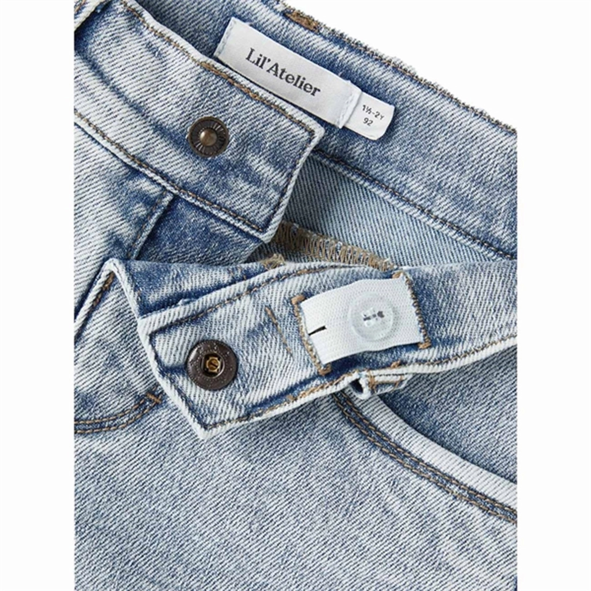 Lil'Atelier Light Blue Denim Ben Loose Denim Shorts Fashion Forward high waisted