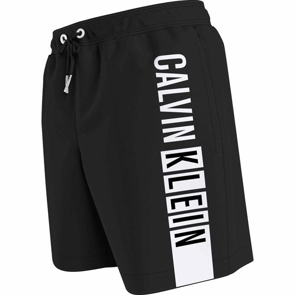 Calvin Klein Medium Drawstring Swim Shorts Pvh Black Lightweight Mesh Panels UV-protection