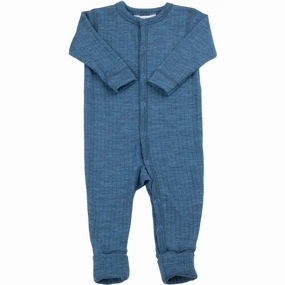 Home Life Joha Wool Blue Nightsuit 2in1 Foot Basic