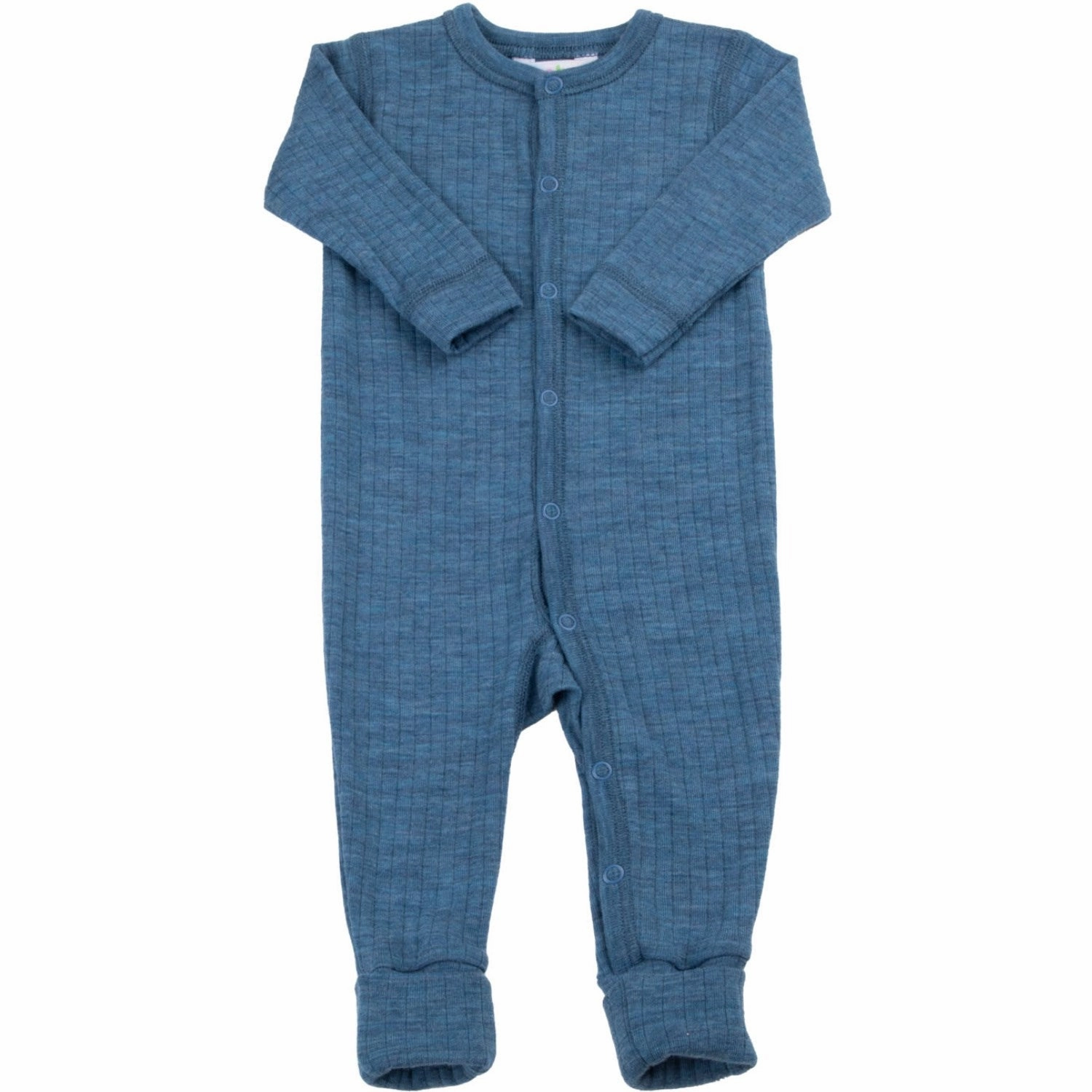 Joha Wool Blue Nightsuit 2in1 Foot Basic Cozy Outfit Zero Irritation Finish