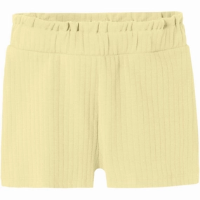 Name It Pastel Yellow Surajali Shorts Noos plain shorts easy-care item