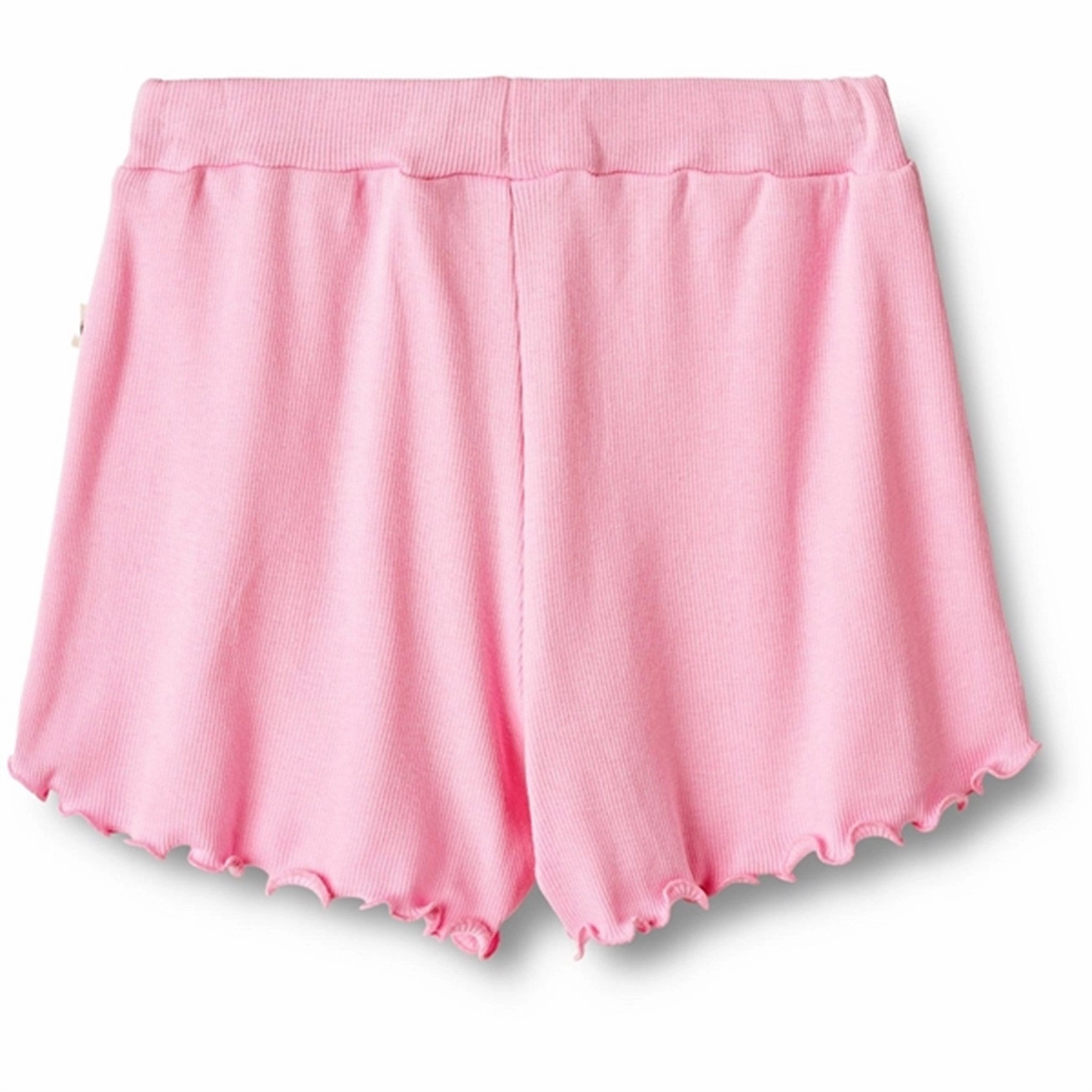 Wheat Pink Rib Shorts Gertrud Wrinkle Free Weave