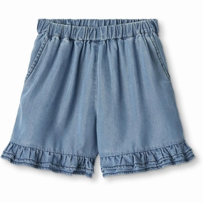 yoga clothing Biodegradable Material Option Fliink Light Denim Blue Hi Shorts