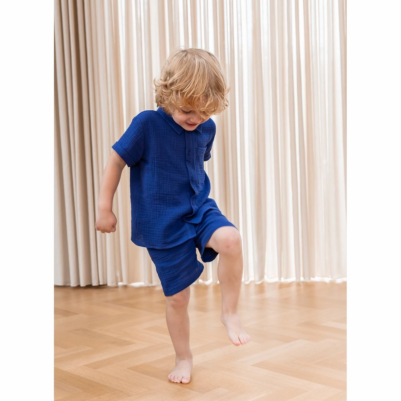 Fliink Mazerine Blue Hello Shorts Preppy look Basic Feel