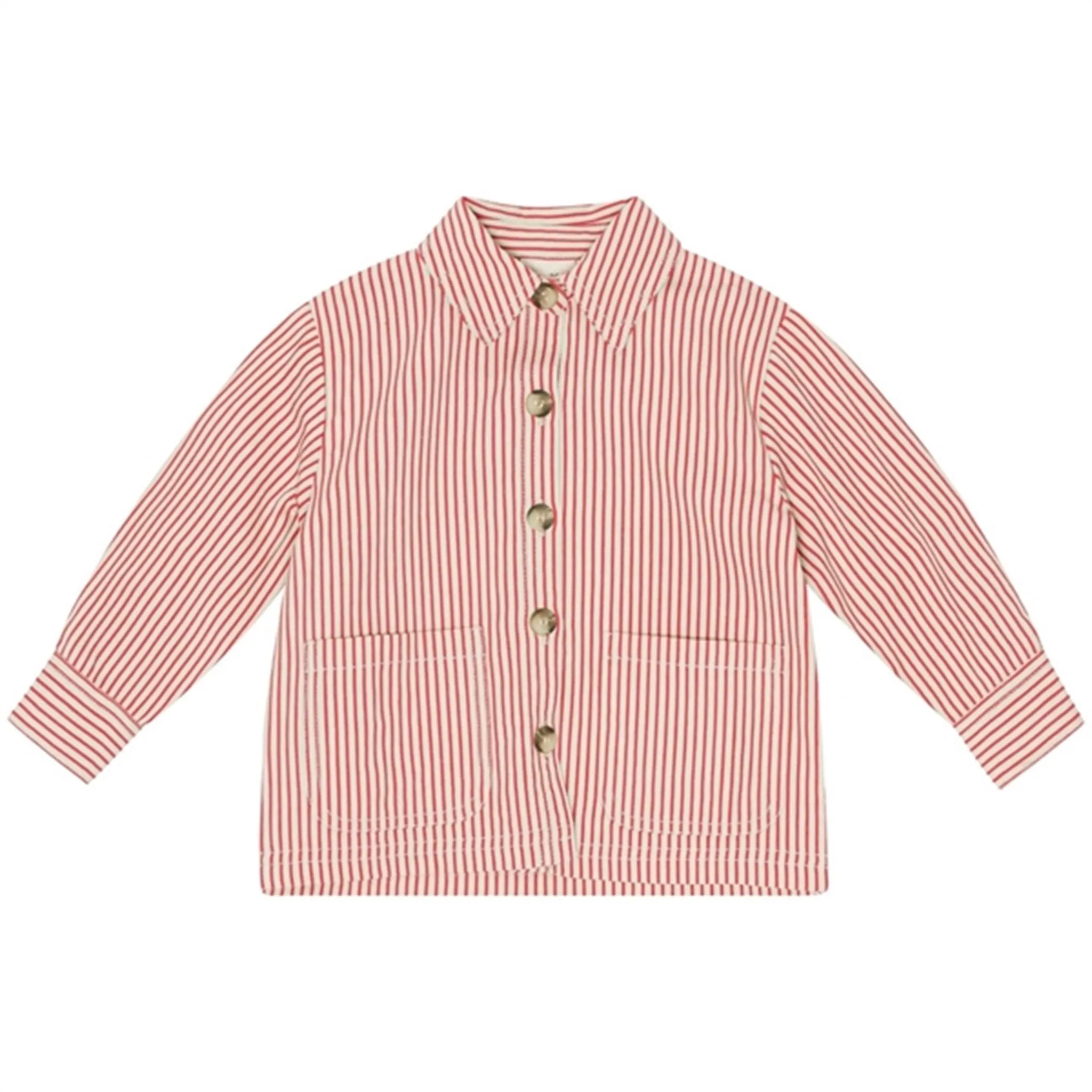 heirloom Range Fl?ss Max Overshirt Scarlet Stripe