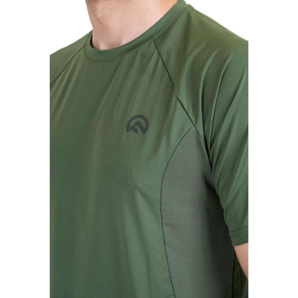 Flux Tech T-Shirt Men Button-down style