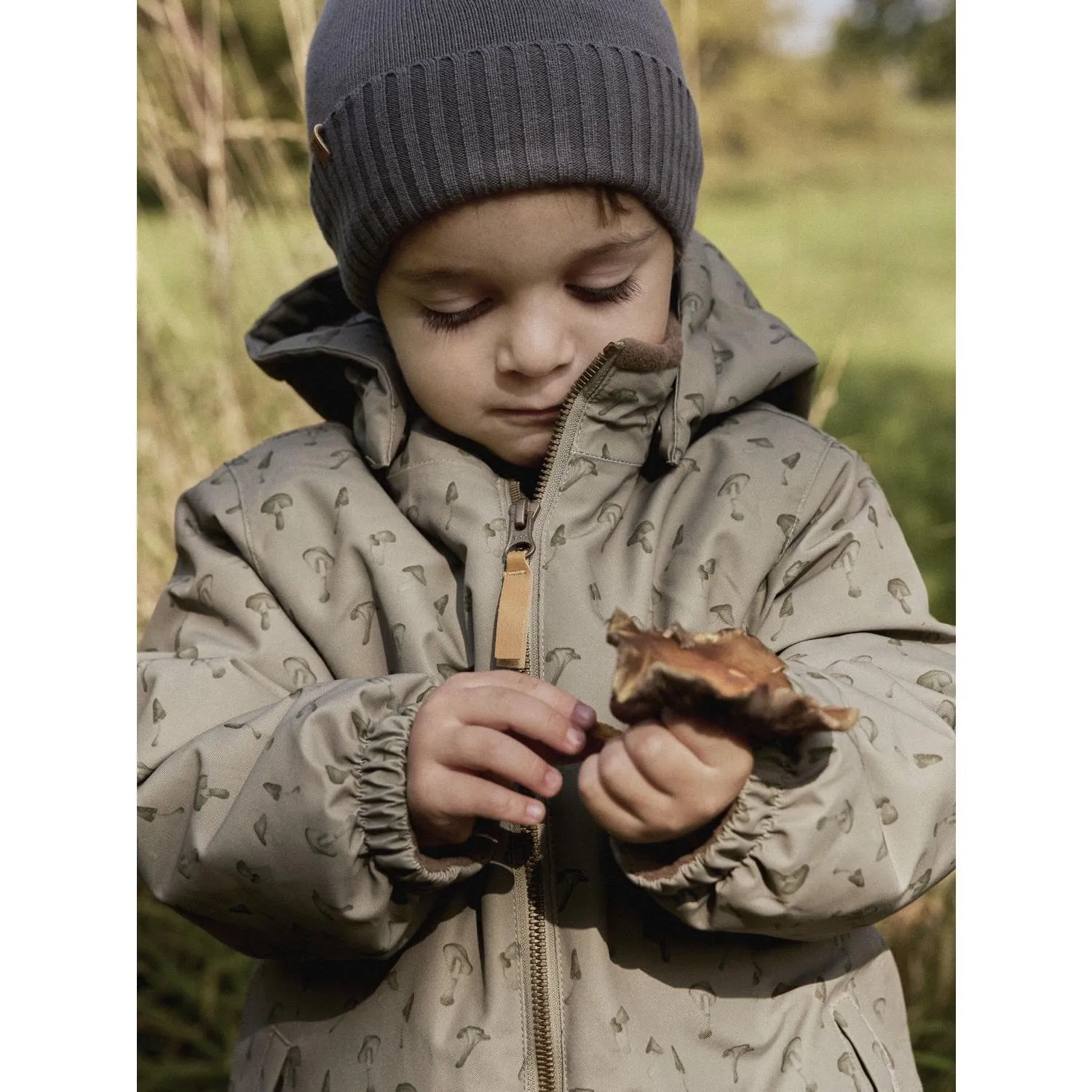 Lil'Atelier Overland Trek Mushroom Nmmlasnow10 Snowsuit Aop Fo Lil Bell-Sleeve