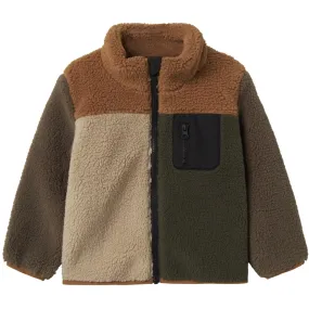Name It Toasted Coconut Nmmmonico Teddy Jacket Block Easy Care