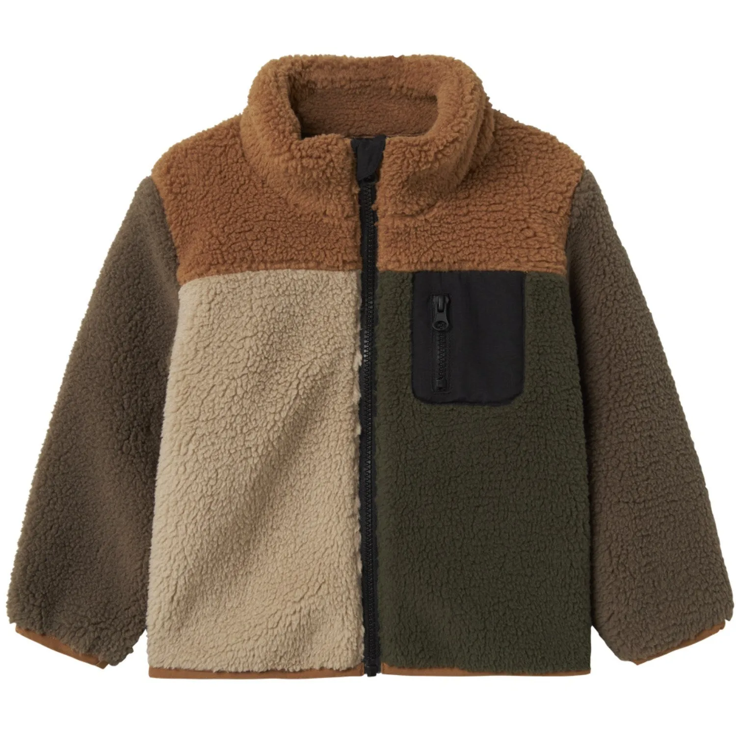 Name It Toasted Coconut Nmmmonico Teddy Jacket Block Easy Care